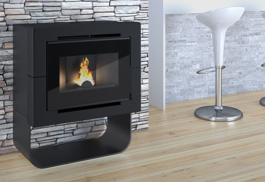 Stufe ad aria ventilate a pellet - Travi lamone