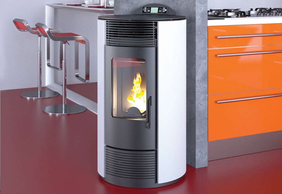 Stufe ad aria ventilate a pellet - Travi lamone
